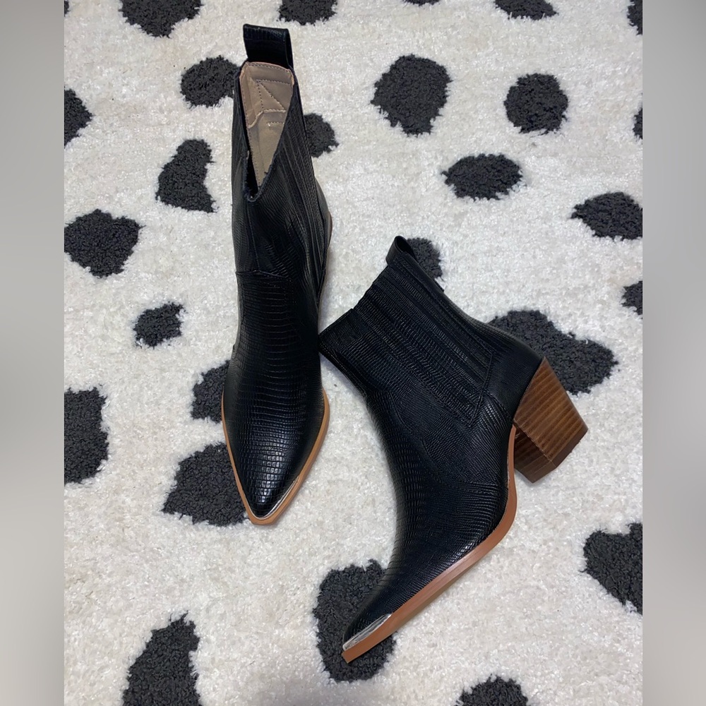 Faux Leather Bootie